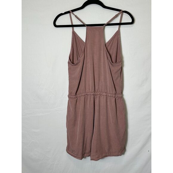 Becool Women's Mauve Faux Wrap Racerback Romper With Pockets Junior Size M - Picture 3 of 4
